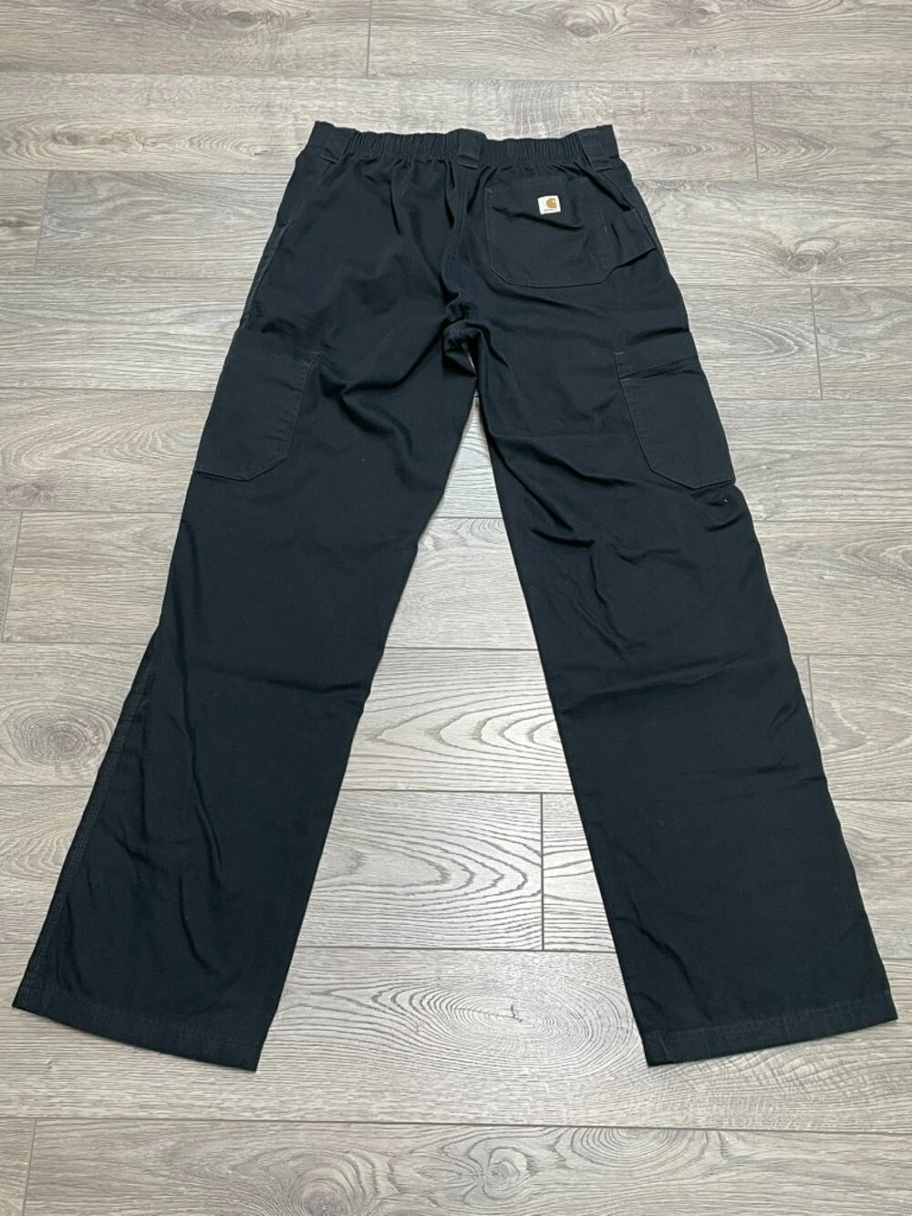 Carhartt Black Ripstop Cargo Pants Elastic Waist Men's Tall S Utility Scrubs